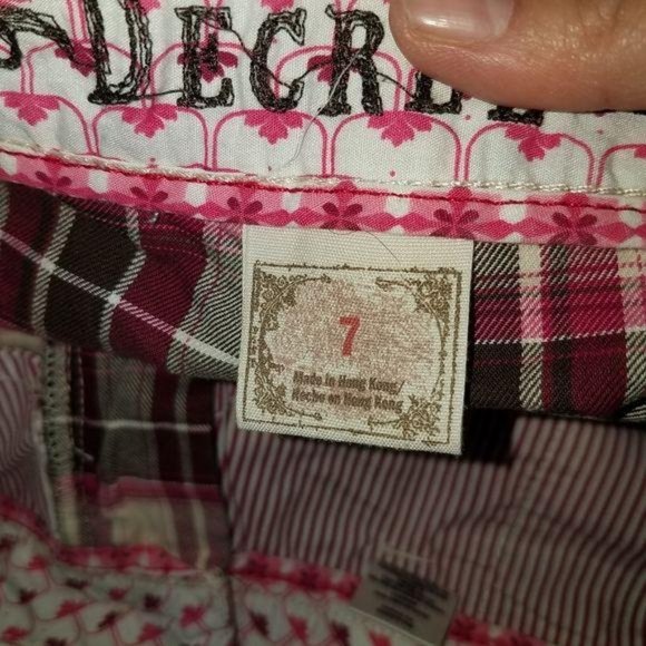 Decree pink plaid Bermuda length shorts - Picture 6 of 6